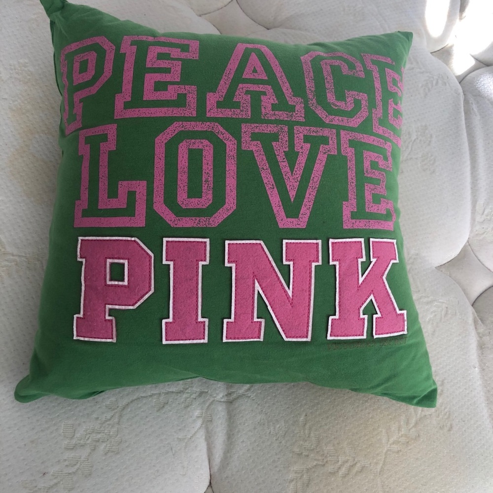 Throw pillow.  PINK by Victoria Secret.